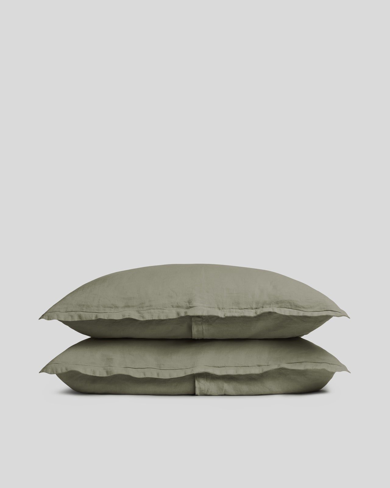 Linen Sham Set (Moss) - Standard / Moss- KING