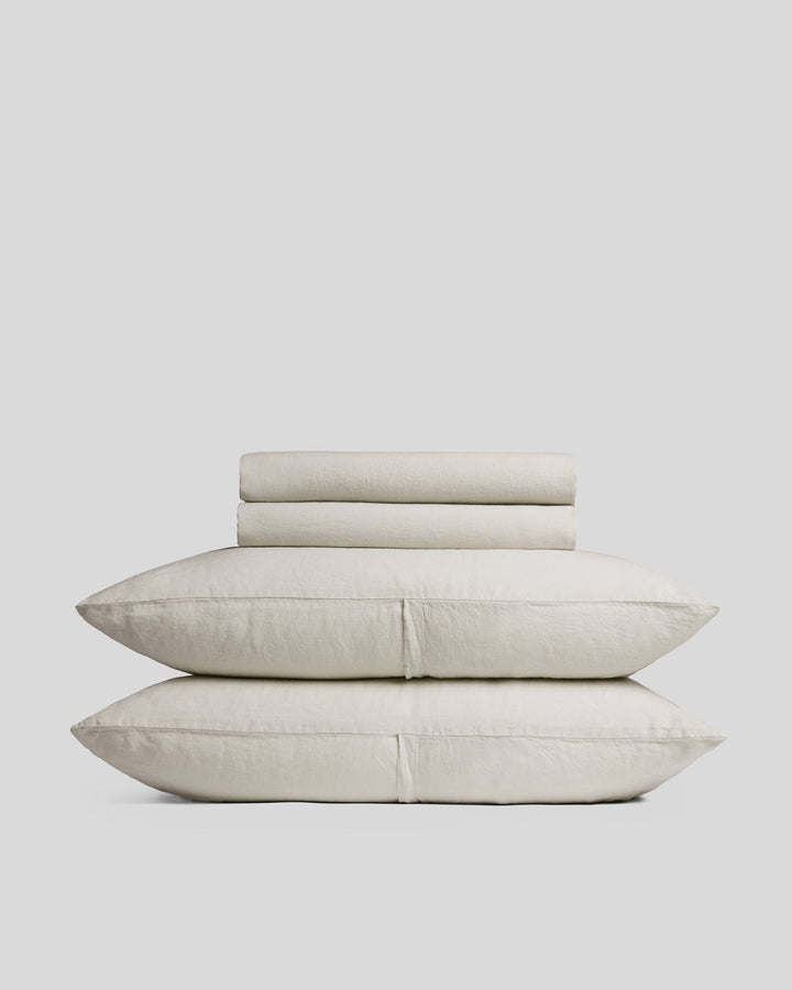 Linen Sheet Set - Bone K/CK
