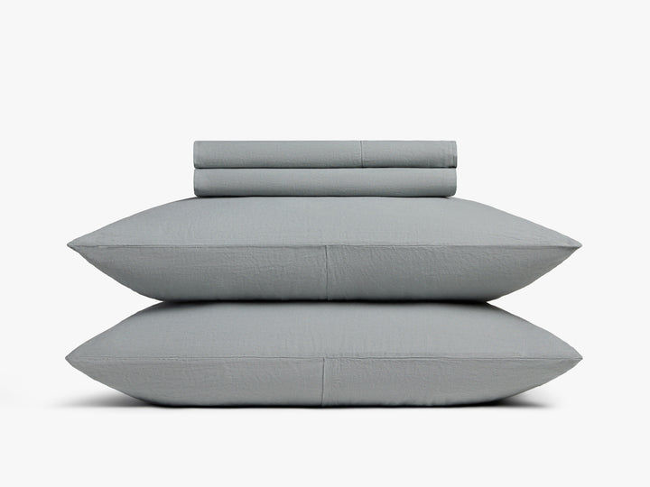 Linen Bed Set - FINAL SALE (Slate Blue)