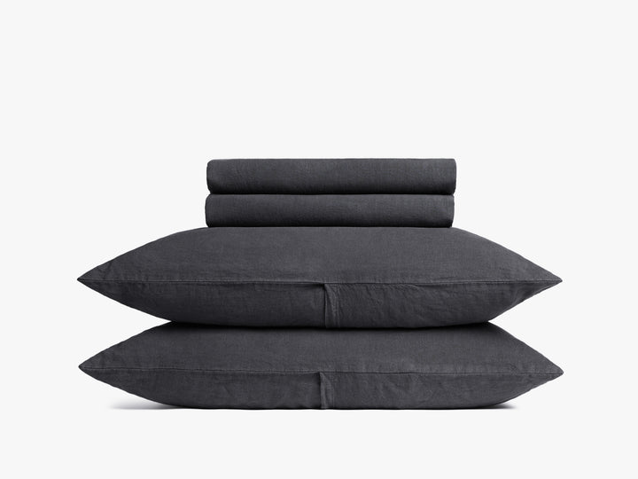 Linen Sheet Set - Coal F/Q