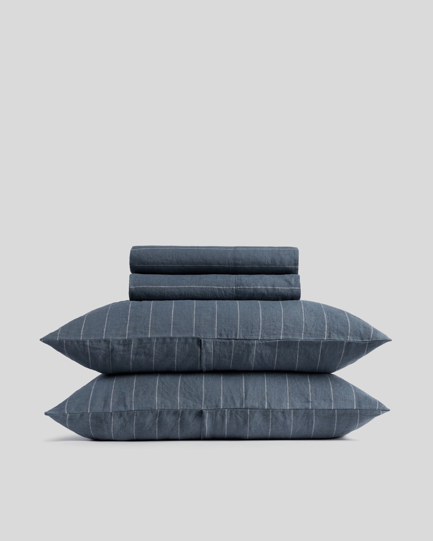Linen Sheet Set - Dusk Stripe F/Q