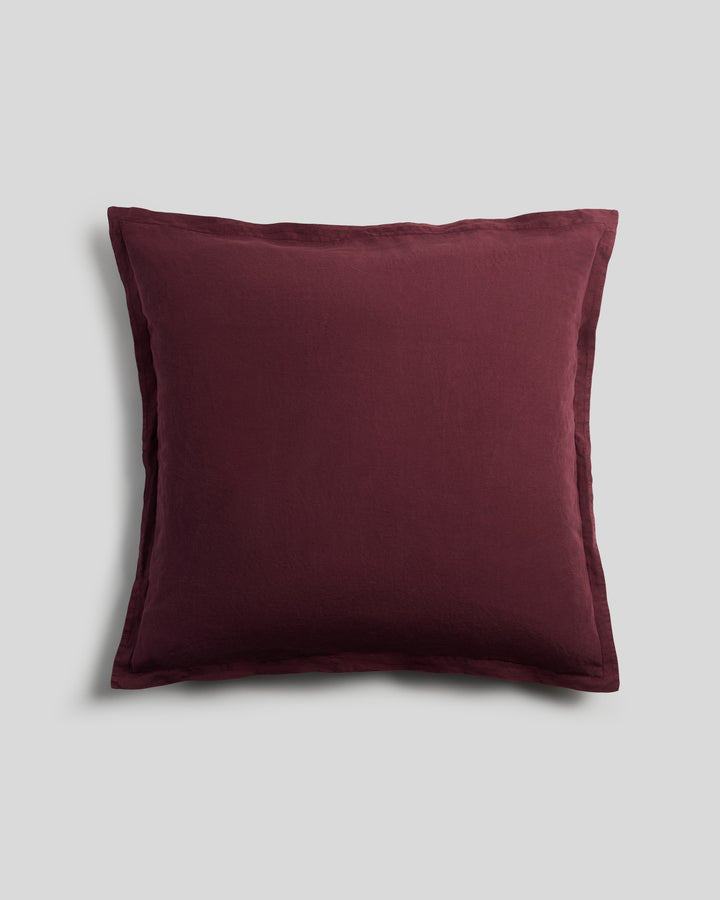 Linen Tencel Euro Sham (Garnet)