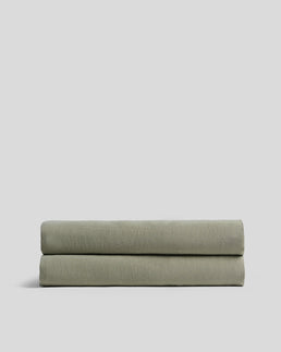 Linen Tencel Fitted Sheet - FINAL SALE (Moss)