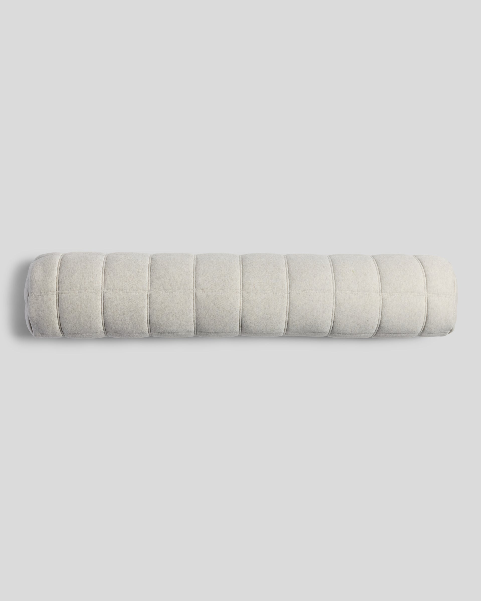 Linen Tencel Jersey Bolster Pillow Cover (Heathered Oatmeal)