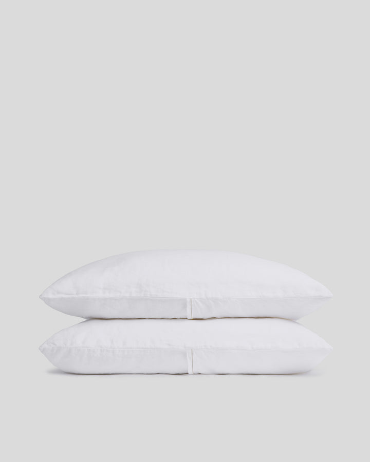 Linen Tencel Pillowcase Set (White)