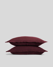 Linen Tencel Sham Set (Garnet)