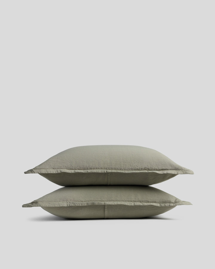 Linen Tencel Sham Set (Moss)