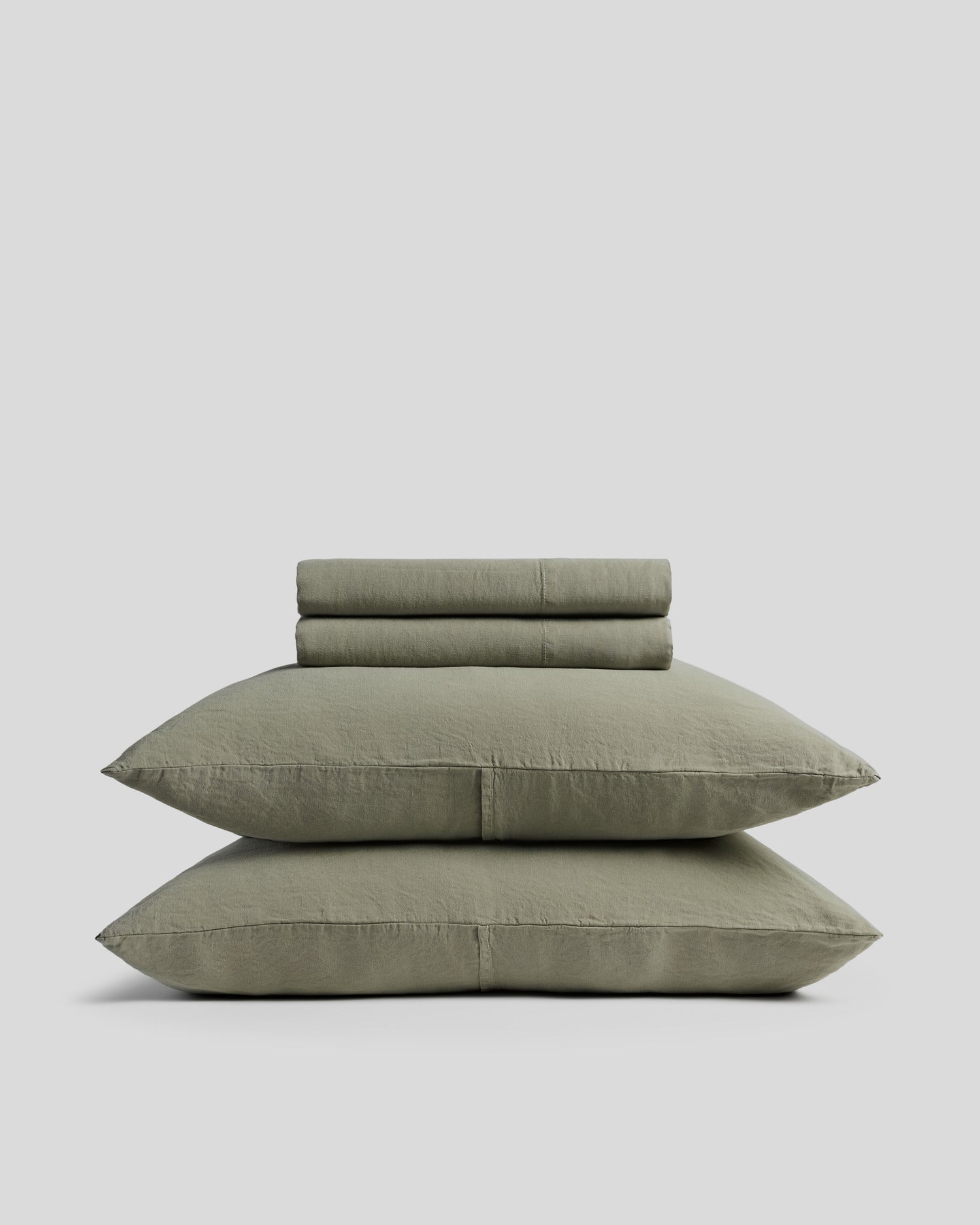 Linen Tencel Sheet Set - Moss Queen