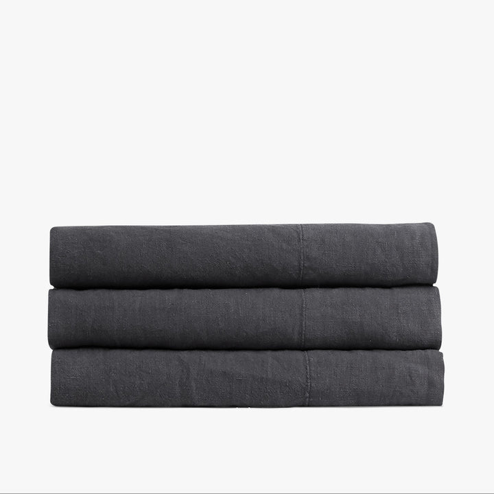 Linen Top Sheet (Coal)