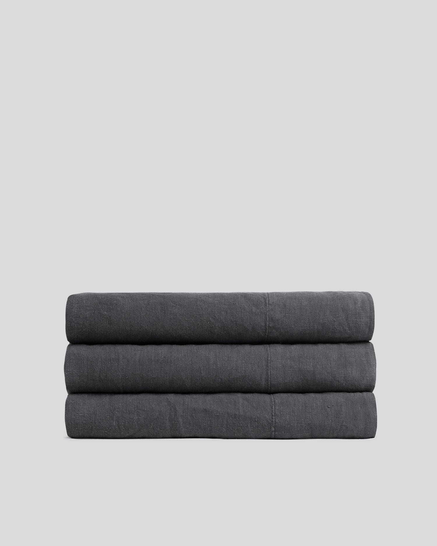 Linen Top Sheet - FINAL SALE (Coal) - King/Cal King / Coal