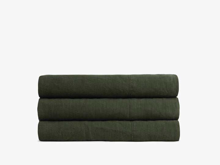 Linen Top Sheet - Evergreen