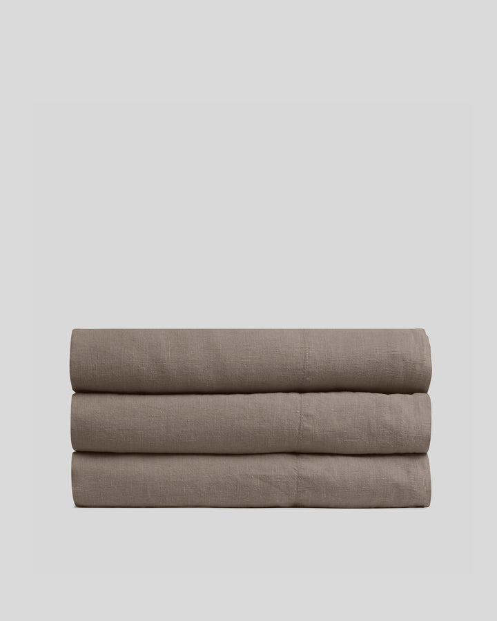 Linen Top Sheet (Warm Grey)