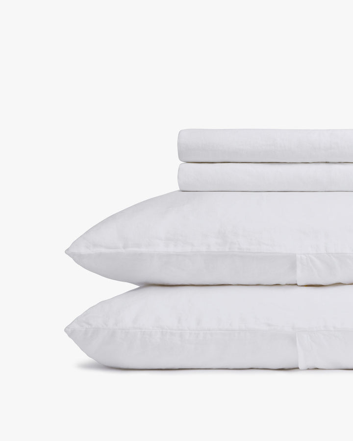 Linen Sham Set (White)