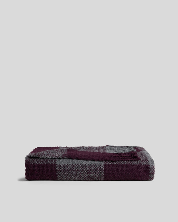 Lodge Throw (Merlot and Charcoal)