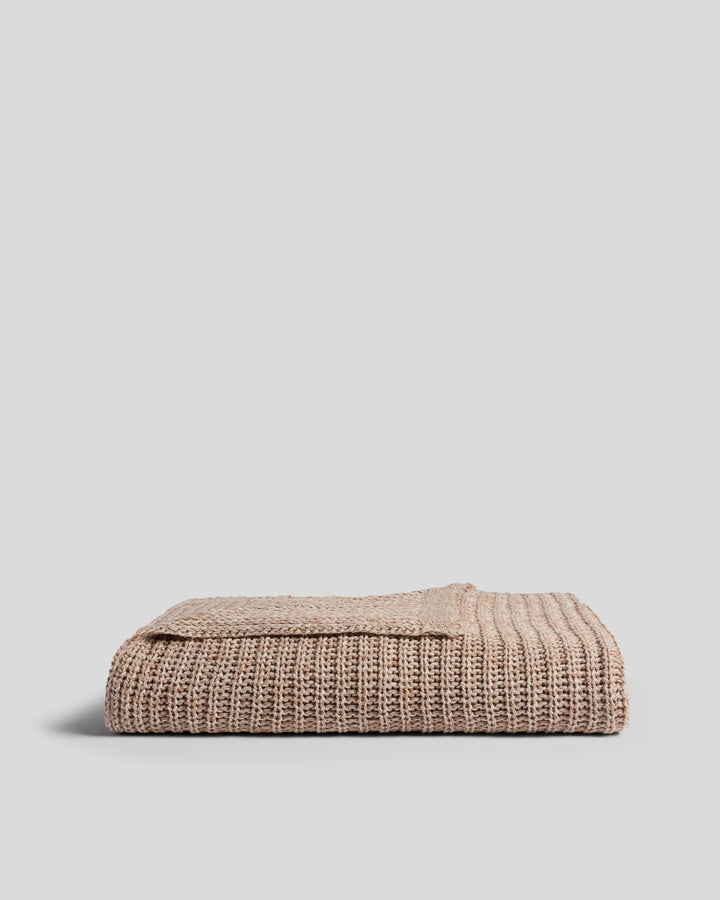 Marled Cotton Throw (Adobe)