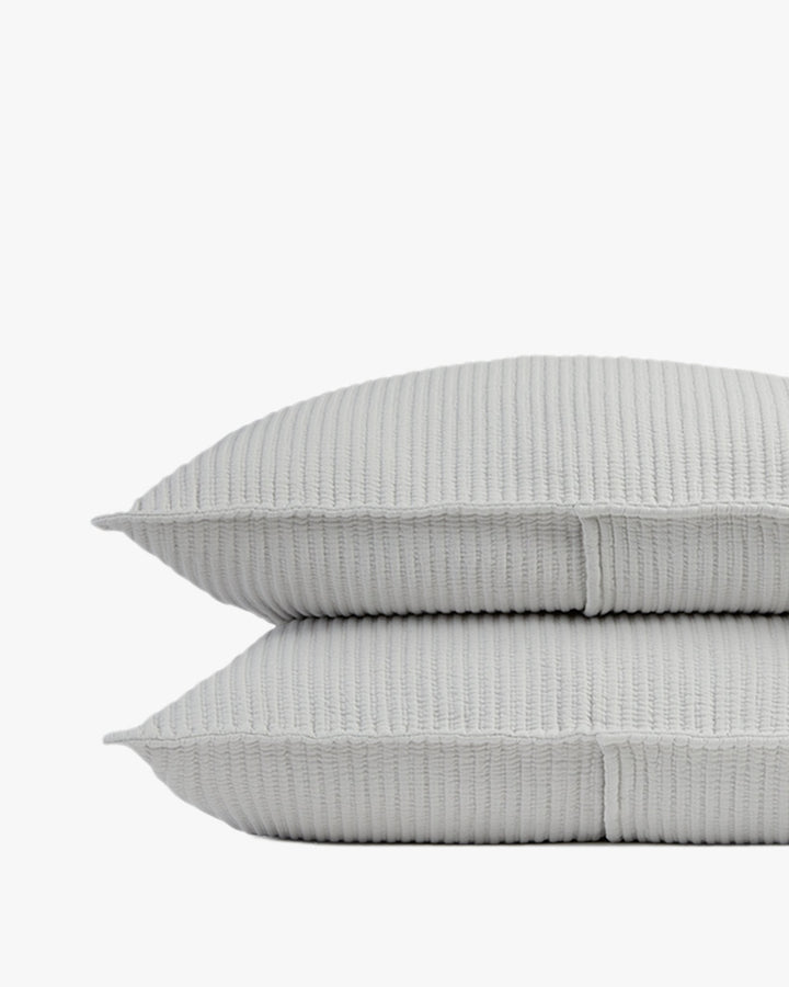 Matelasse Sham Set (Pebble Grey)