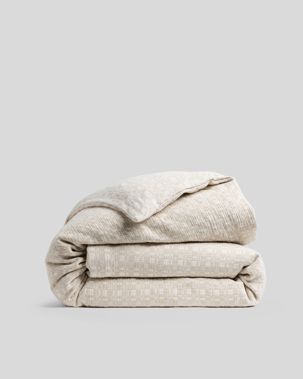 Modern Check Jacquard Duvet Cover