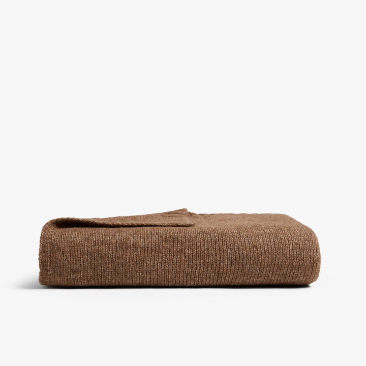 Natural Alpaca Throw (Tobacco)