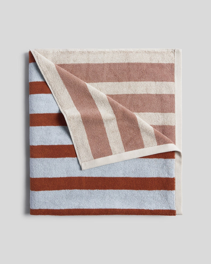Organic Cabana Beach Towel (Lagoon and Adobe)