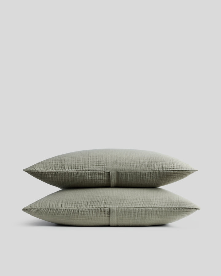 Organic Cloud Cotton Sham Set (Moss)