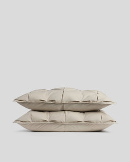 Organic Cotton Puff Shams (Bone)