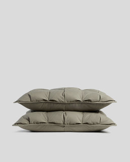 Organic Cotton Puff Shams (Moss)