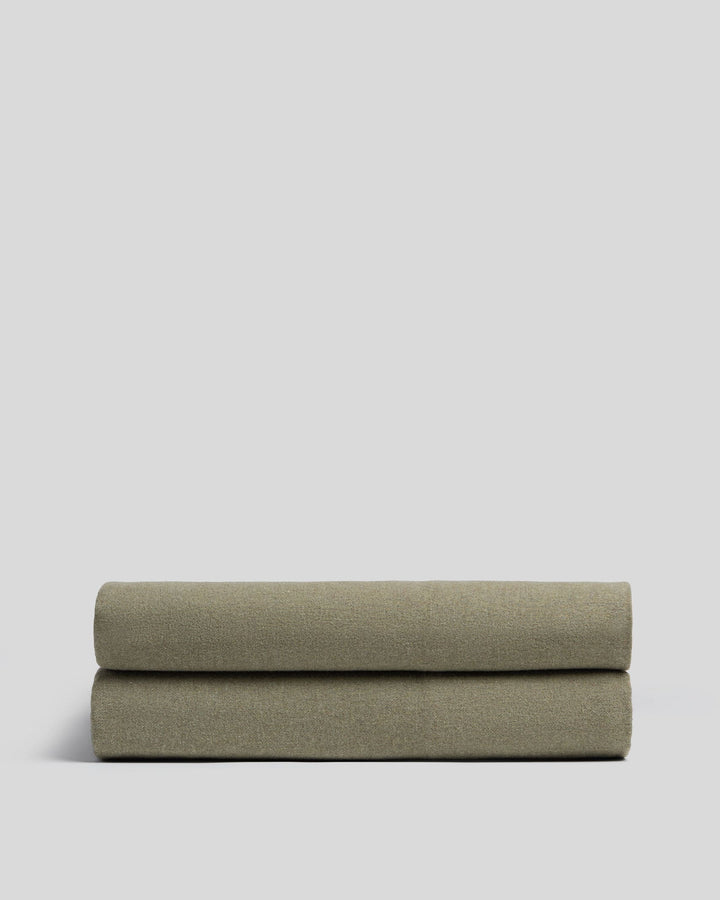 Flannel Fitted Sheet (Thyme)