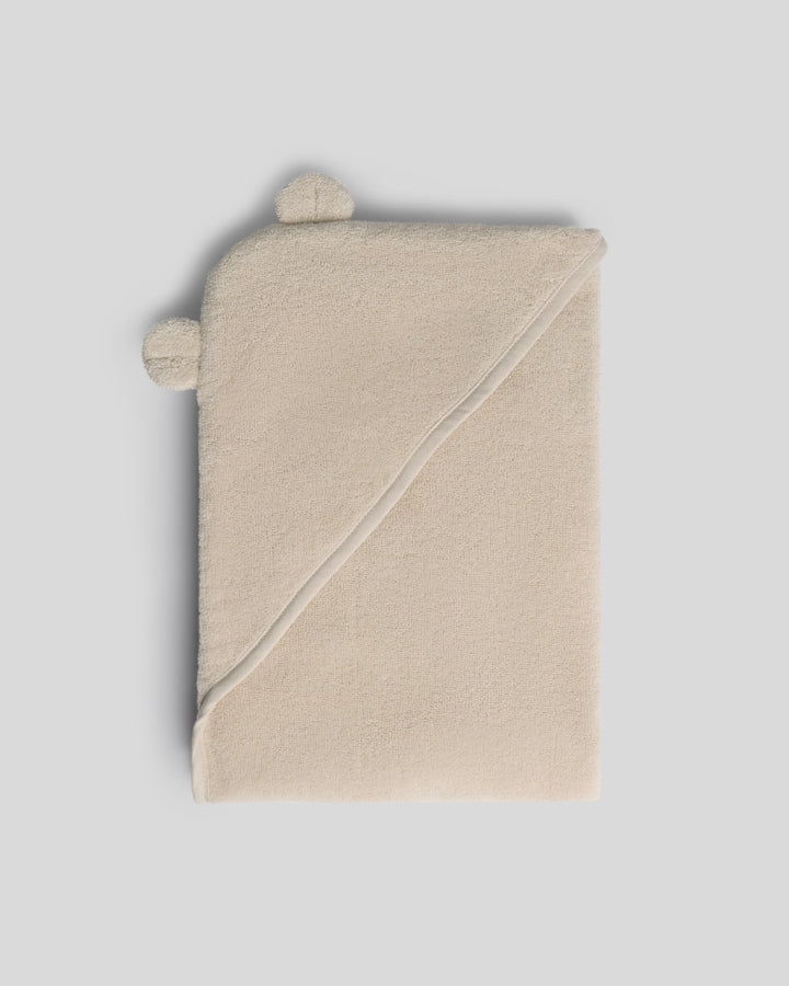 Organic Hooded Toddler Towel with Ears (Natural)
