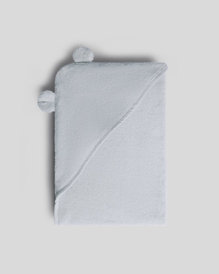 Organic Hooded Baby Towel with Ears (Sky)