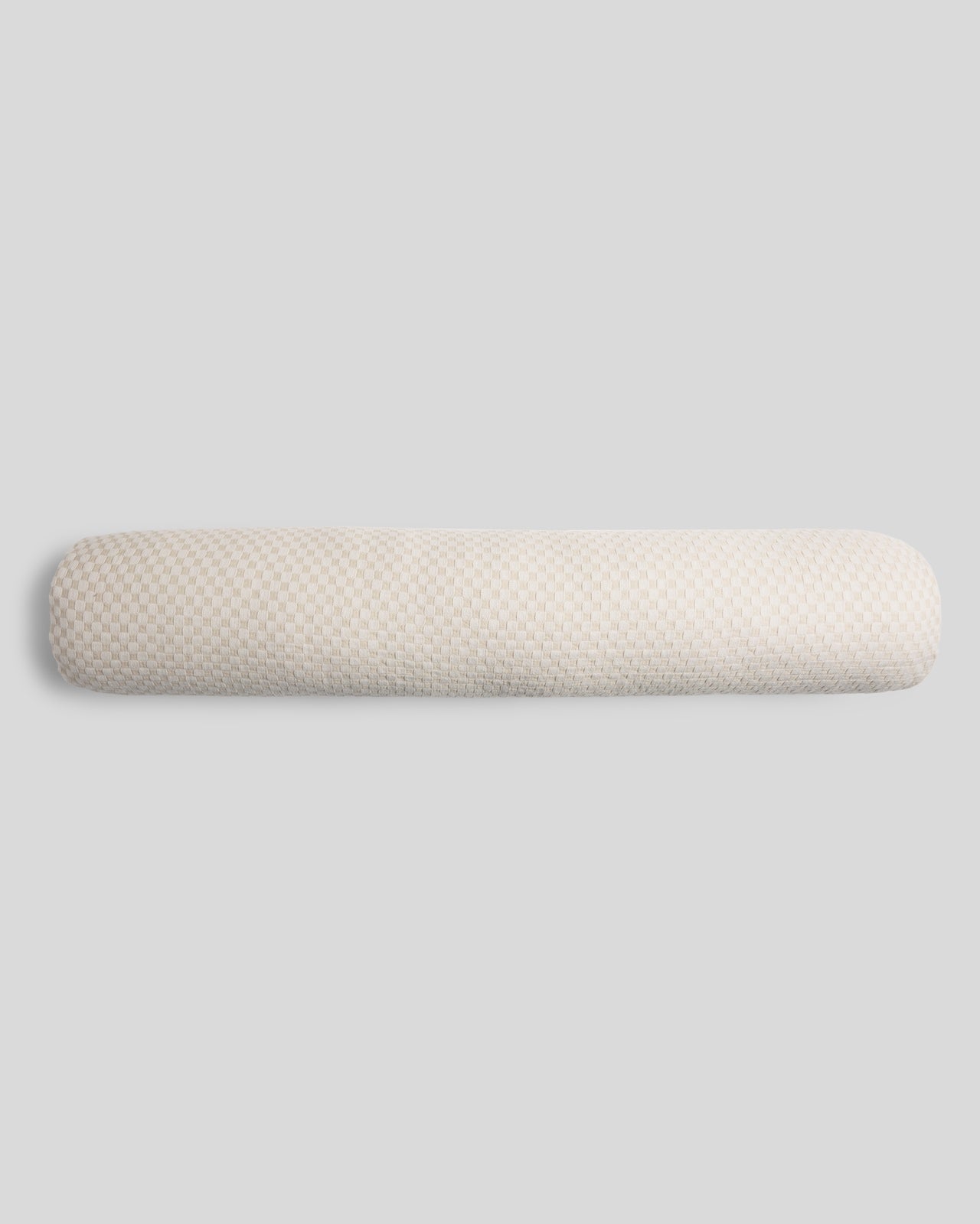 Organic Keys Jacquard Bolster Pillow Cover (Bone and Cream)