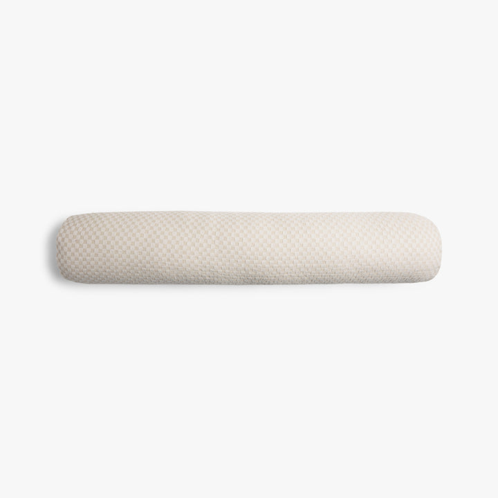 Organic Keys Jacquard Bolster Pillow Cover (Bone and Cream)