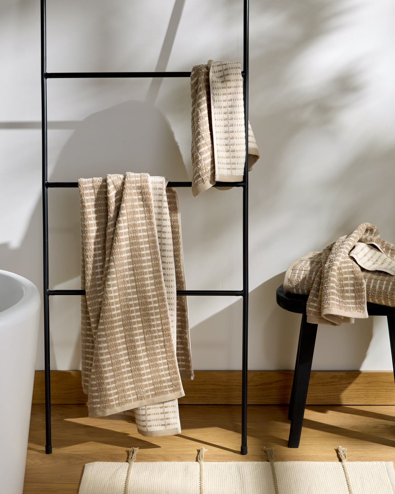 Organic Ladder Stripe Towels