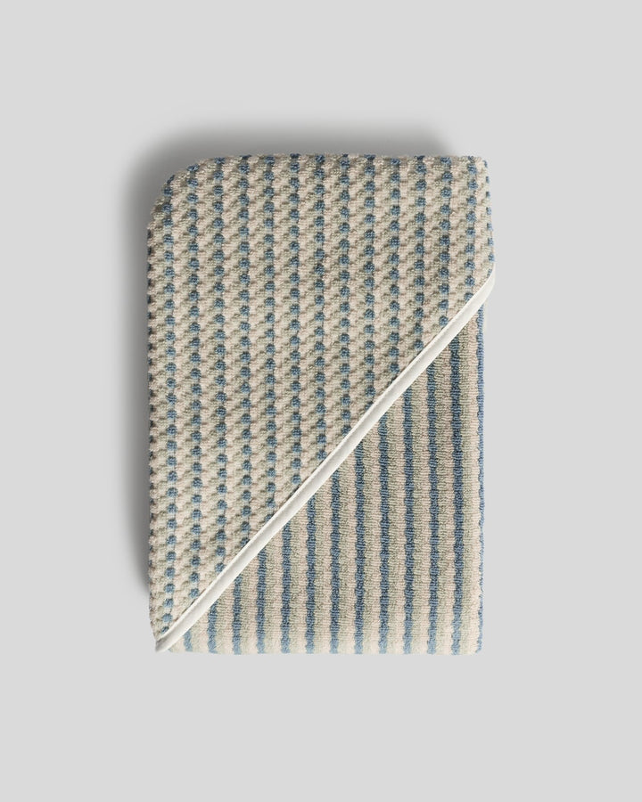 Organic Mini Mosaic Hooded Toddler Towel (Wave and Sage)