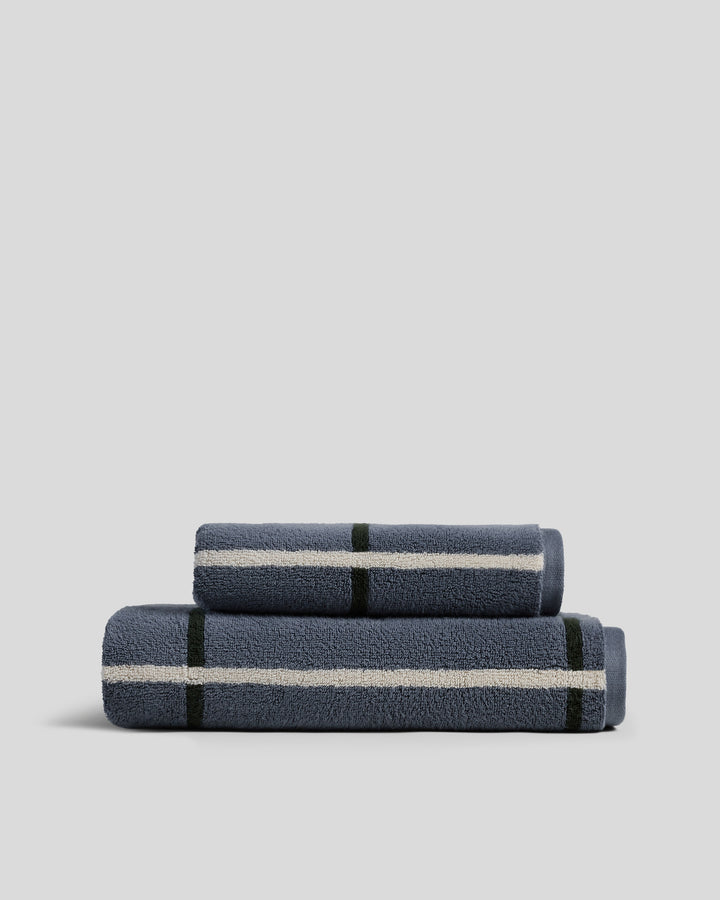 Organic Plush Towels (Dusk Windowpane)
