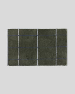 Organic Plush Tub Mat (Thyme Windowpane)