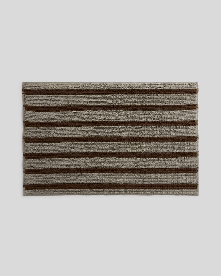Organic Resort Stripe Tub Mat (Moss with Java)