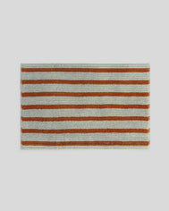 Organic Resort Stripe Tub Mat (Sage with Russet)