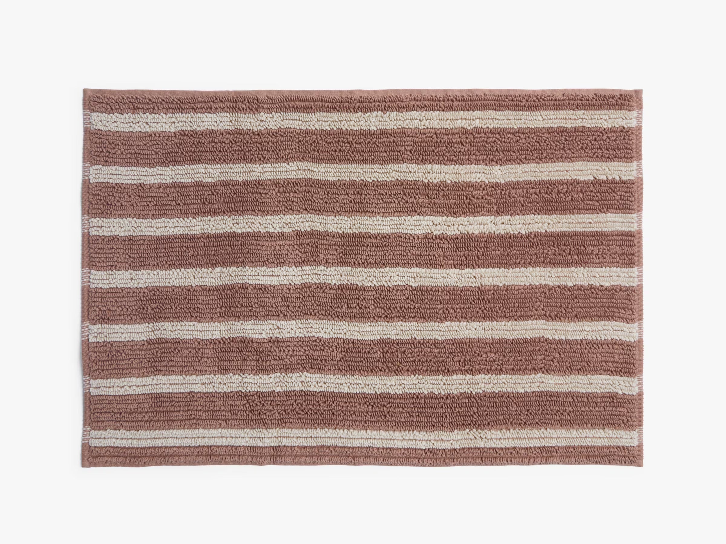 Organic Resort Stripe Tub Mat (Adobe with Butter)