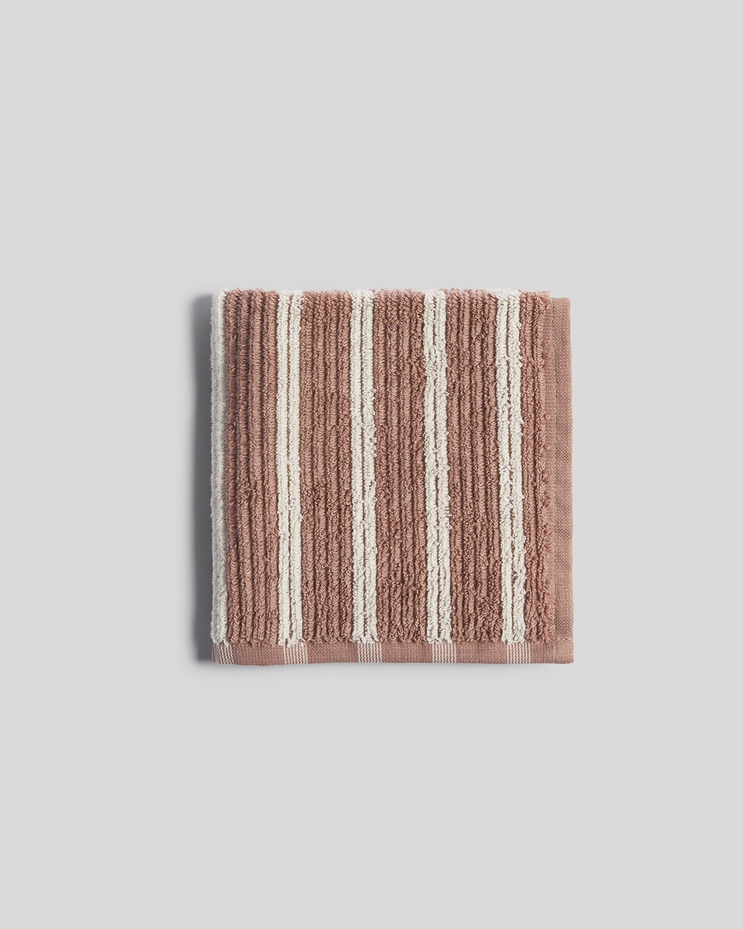 Organic Resort Stripe Towels (Adobe with Butter) - Bath Towel / Adobe with Butter