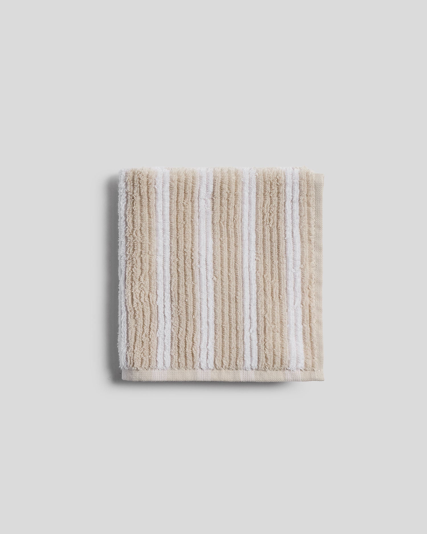 Organic Resort Stripe Towels (Bone with White) - Bath Towels / Bone with White