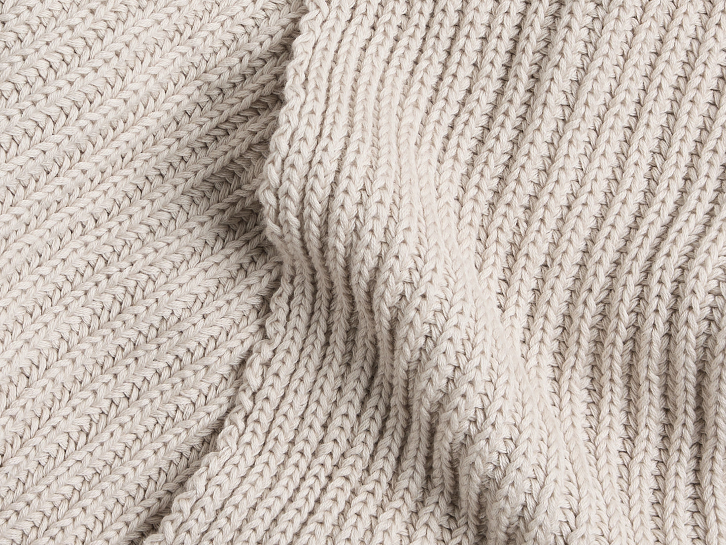 Organic Rib Knit Throw - Thumbnail 3