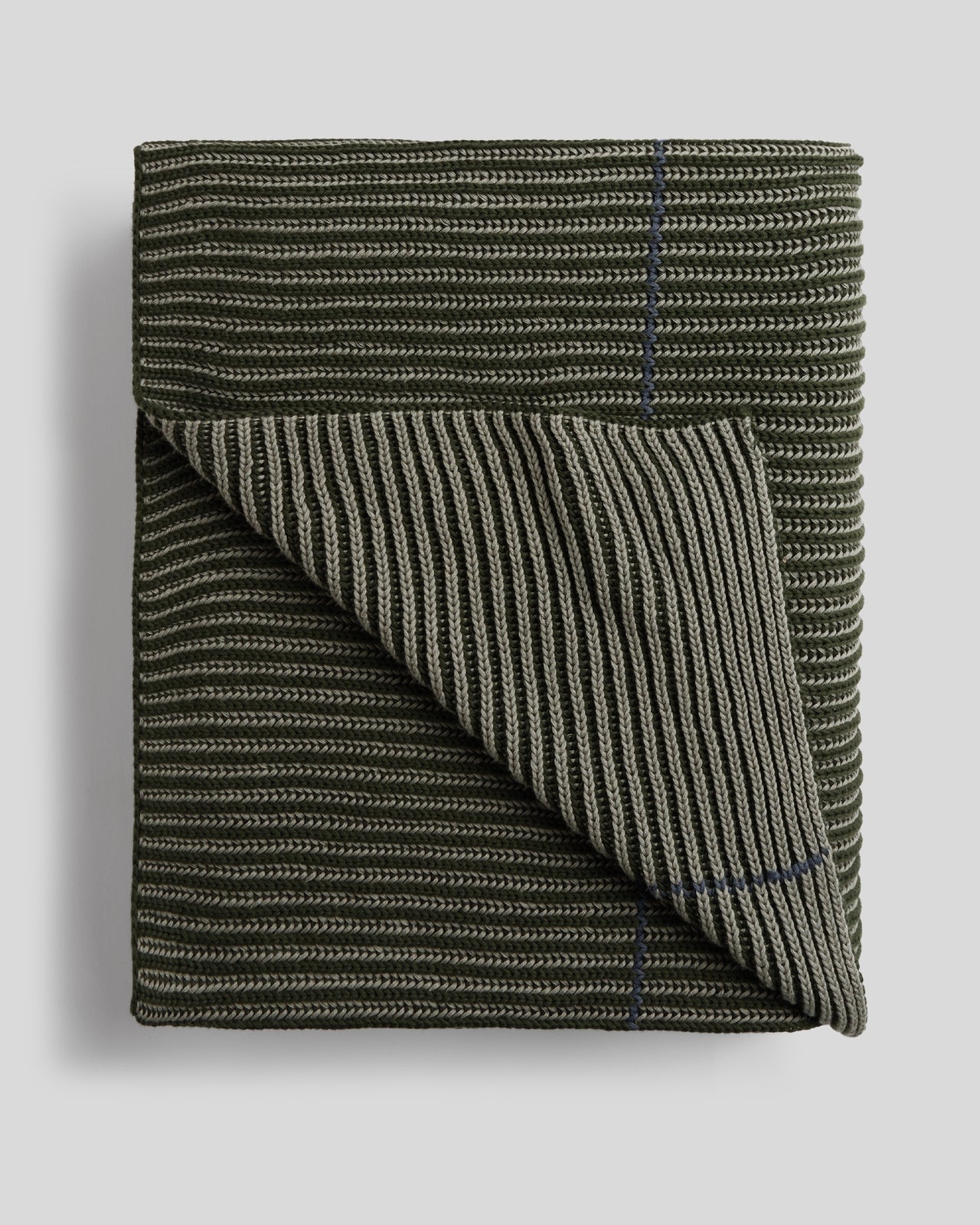 Organic Two Tone Rib Knit Throw