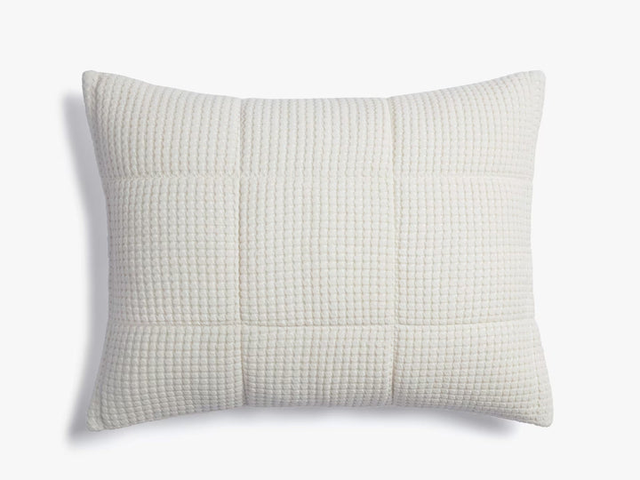 Organic Waffle Sham Set (Cream)