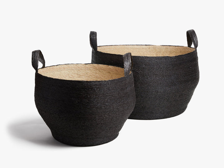Palm Leaf Floor Basket