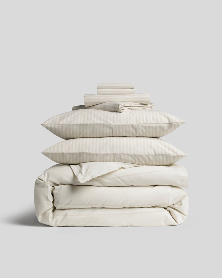 Percale Bundle - Bone Stripe F/Q
