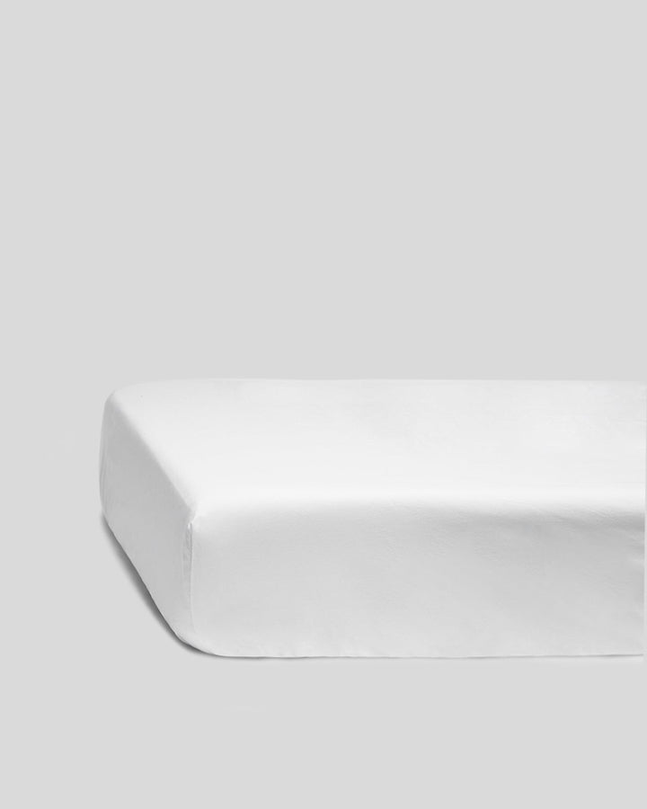 Percale Crib Sheet (White)
