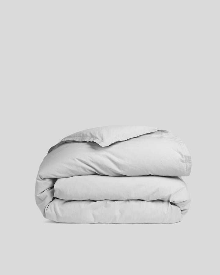Percale Duvet Cover (Light Grey)