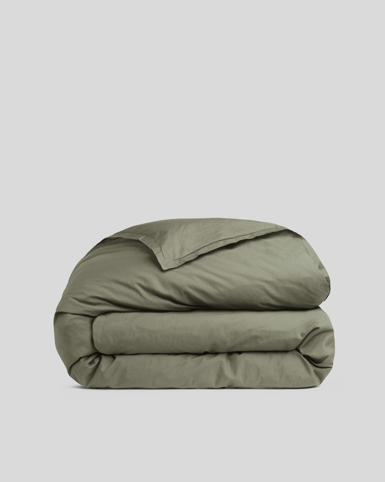 Percale Duvet Cover - Cal King / Moss