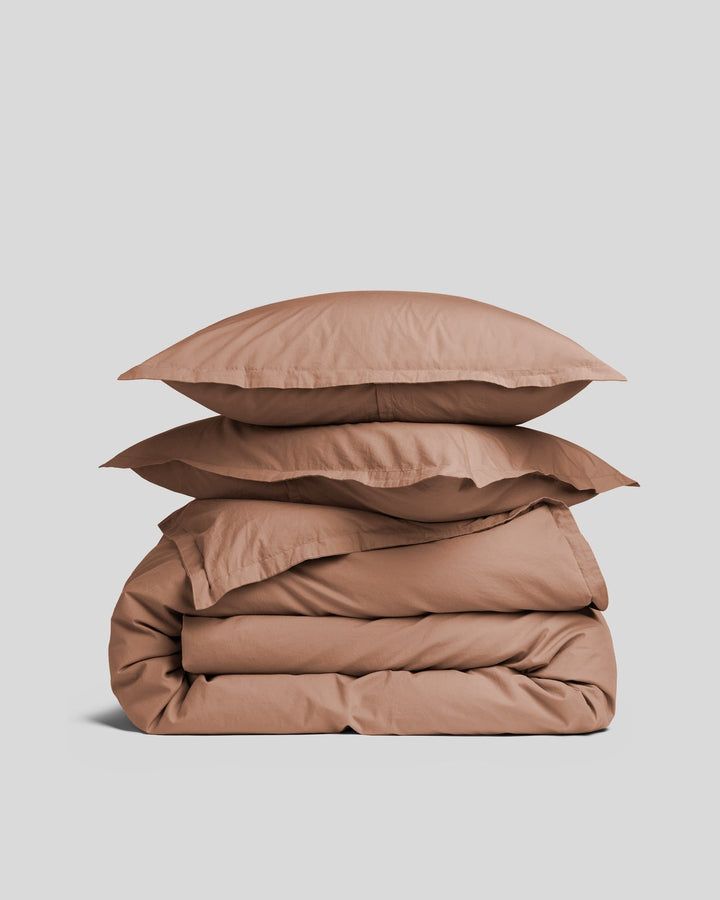 Percale Duvet Cover Set - Adobe K/CK