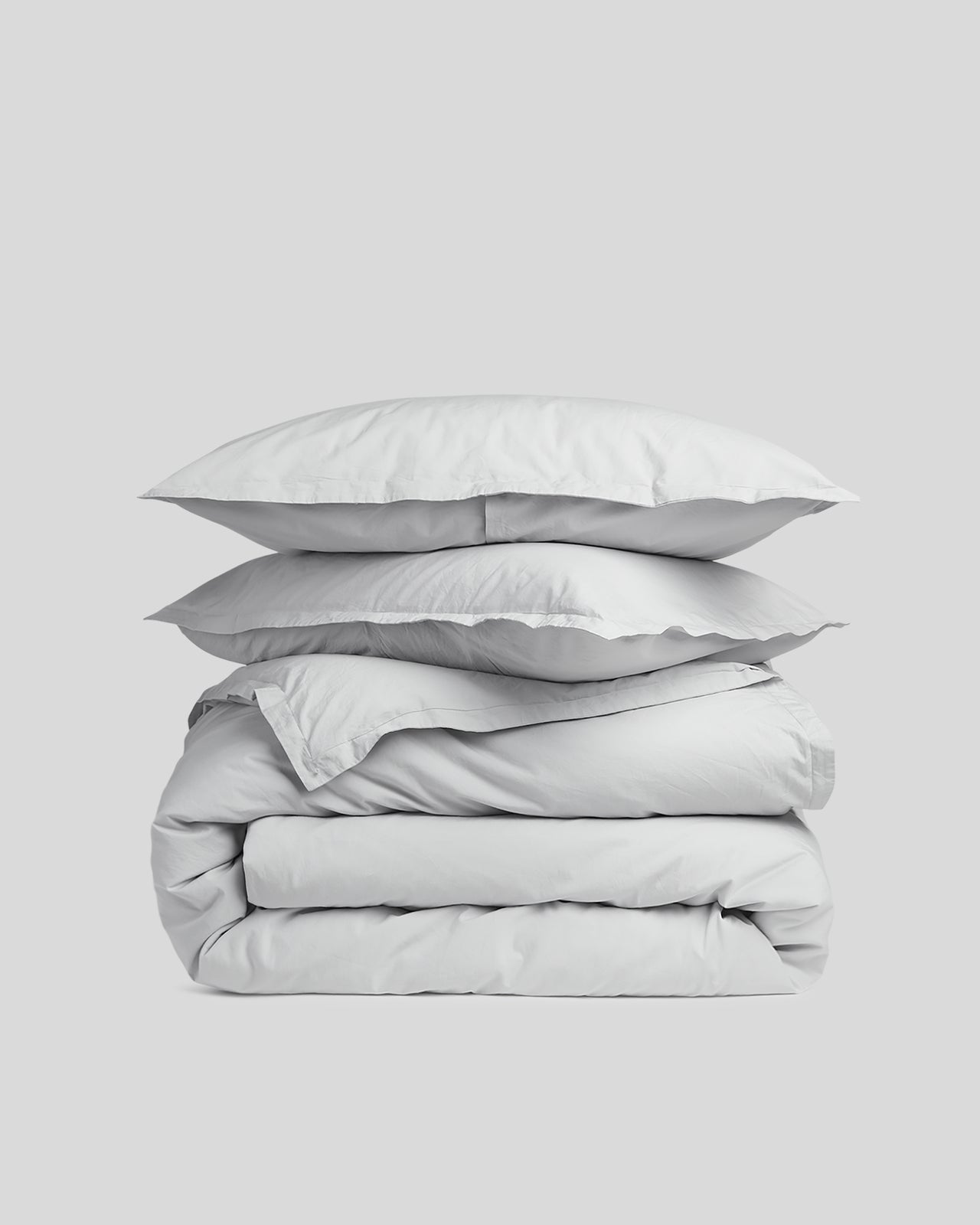 Parachute Percale Duvet Cover Set - Light Grey (KING/CALIKING)